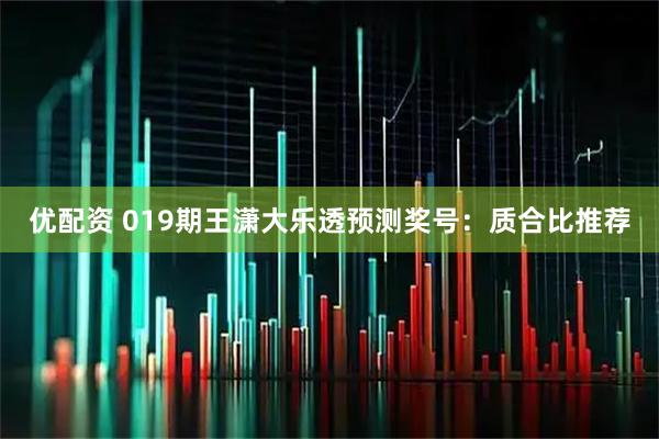 优配资 019期王潇大乐透预测奖号：质合比推荐