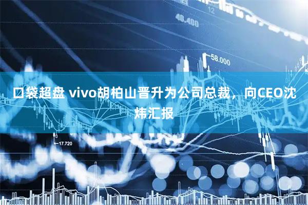 口袋超盘 vivo胡柏山晋升为公司总裁，向CEO沈炜汇报